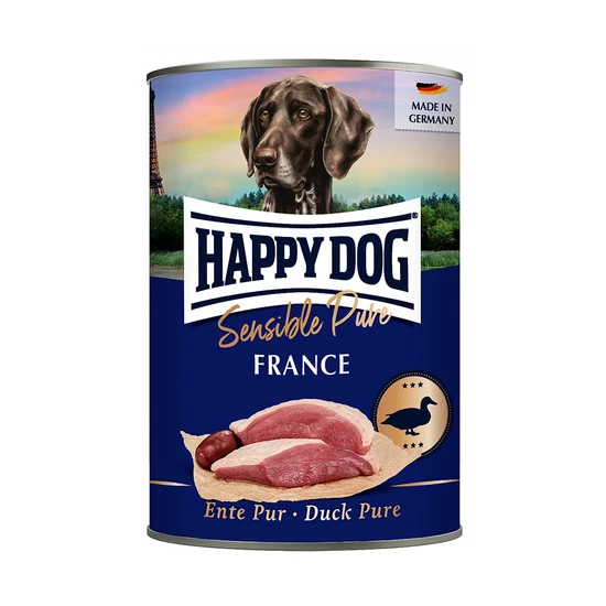 HAPPY DOG Sensible Pure France Adult, Ente - kacsa - 400gr