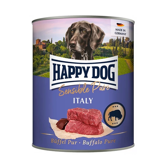 HAPPY DOG Sensible Pure Italy Adult, Büffel - bivaly - 800gr