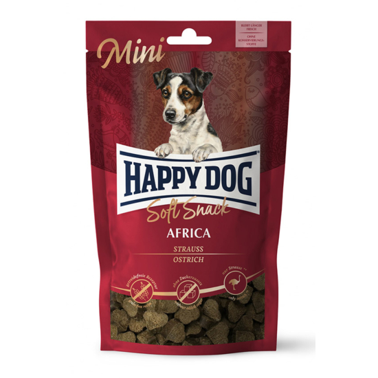 Happy Dog Soft Mini Snack Africa, ostrich, gabonamentes - 100gr