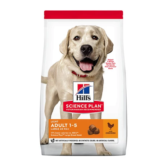Hill's Science Plan Large Adult Light felnőtt kutyatáp - csirke - 18kg