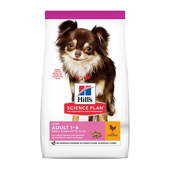 Hill's Science Plan Small and Mini Adult Light felnőtt kutyatáp - csirke - 1.5kg