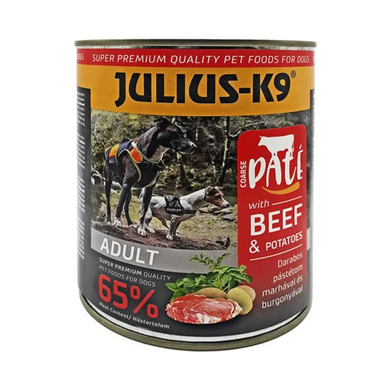 JULIUS-K9 Paté Beef and Potatoes konzerv kutyáknak - marha - 800g