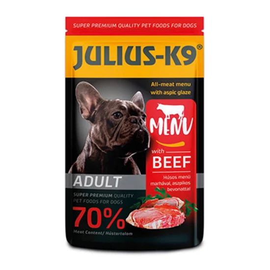 JULIUS-K9 Dog Beef alutasakos nedveseledel kutyáknak - marha - 125g