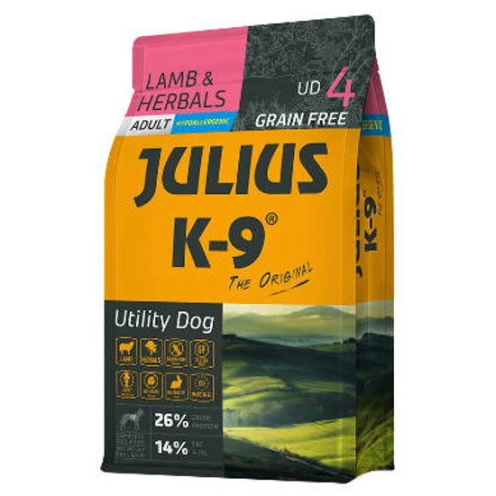 Julius K9 GrainFree Lamb and Herbals Adult kutyatáp - bárány, gyógynövény - 10kg