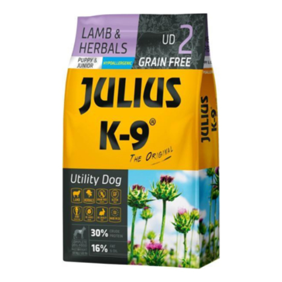 Julius K9 GrainFree Lamb and Herbals Puppy kutyatáp - bárány, gyógynövény - 10kg