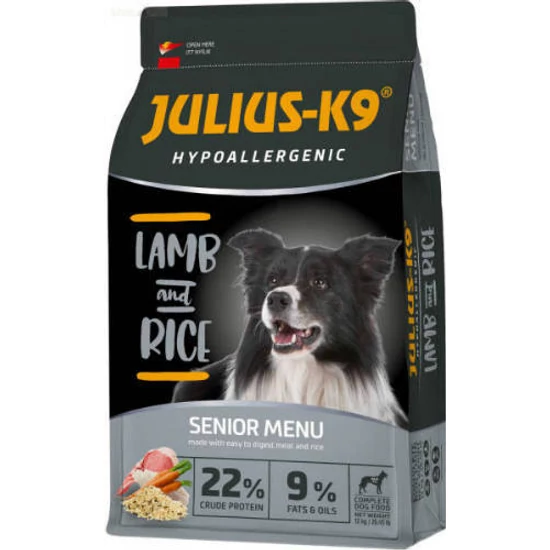 Julius K9 Lamb and Rice Senior/Light, hipoallergén kutyatáp felnőtt kutyáknak - bárány, rizs - 3kg