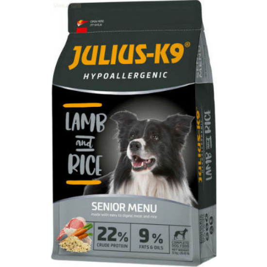 Julius K9 Lamb and Rice Senior/Light, hipoallergén kutyatáp felnőtt kutyáknak - bárány, rizs - 3kg