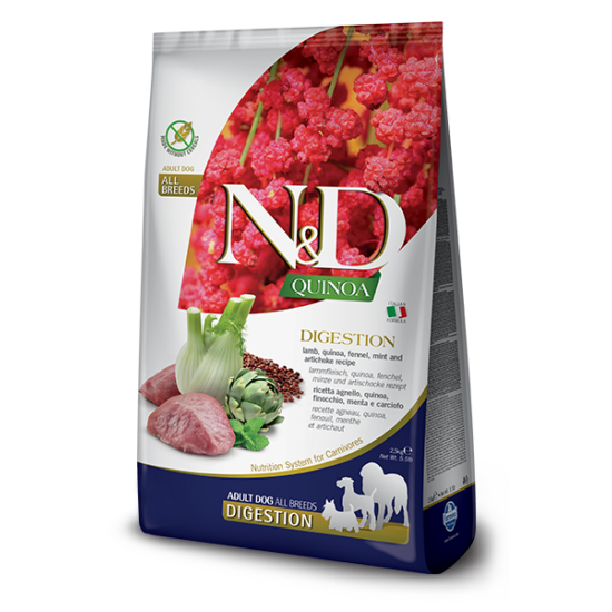 N&amp;D Dog Grain Free Quinoa - Digestion bárány - Adult - 7kg