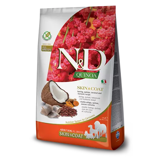 N&amp;D Dog Grain Free Quinoa Skin&amp;Coat - hering - Adult - 2.5kg