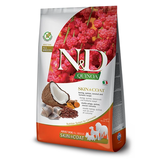 N&amp;D Dog Grain Free Quinoa Skin&amp;Coat - hering - Adult - 800gr