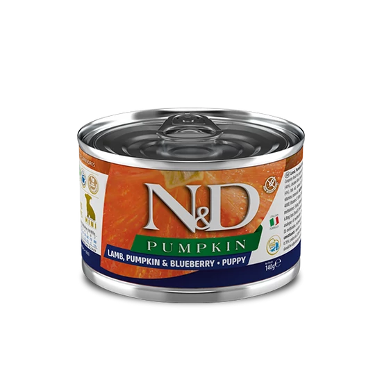 N&amp;D Dog Grain Free Pumpkin - bárány áfonya - Puppy mini - 140gr