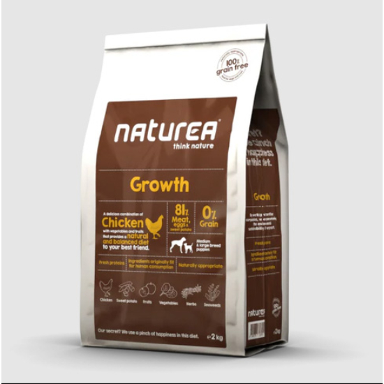 Naturea Grain Free Growth kölyök kutyatáp - csirke - 2kg