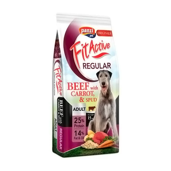 Panzi FitActive Beef Adult (marha) száraztáp - Felnőtt kutyák részére, 15 kg