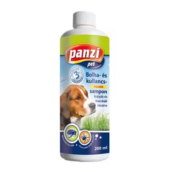Panzi Sampon Bolha- és Kullancs riasztó kutyák részére - 200ml