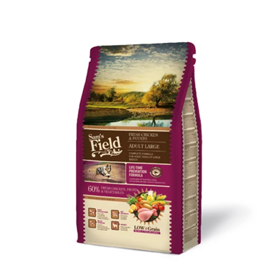 Sam's Field Adult Large, Fresh Csirke, Burgonya - 2.5kg