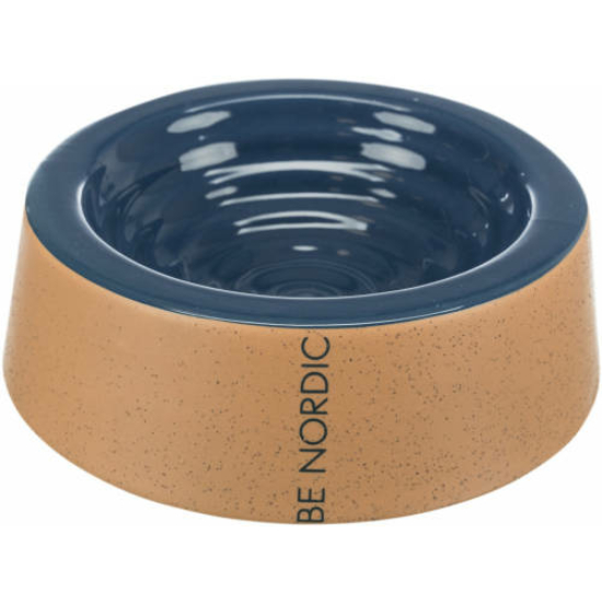 Trixie BE NORDIC Ceramic Bowl kerámia tál kutyáknak - bézs, sötétkék - 200ml /Ø16cm