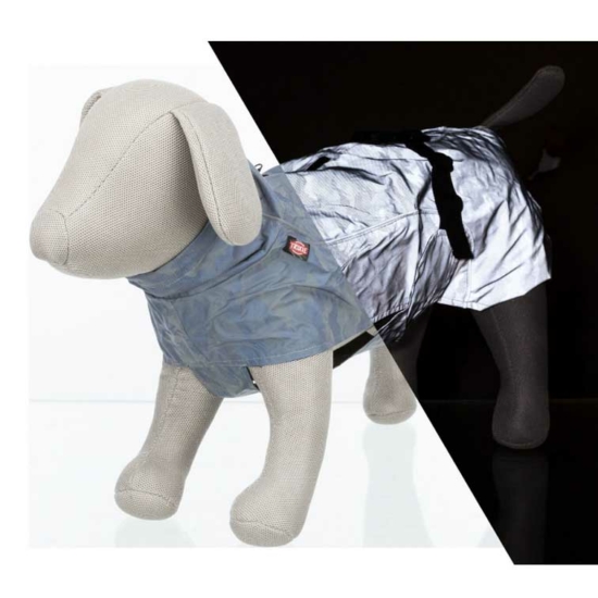 Trixie Dog Raincoat Lunas esőkabát - kék, ezüst L 55cm