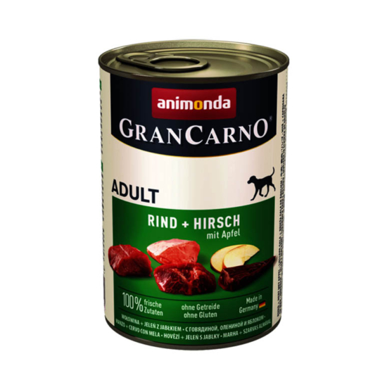Animonda GranCarno Adult Beef and Deer with Apple - marha, szarvas, alma- 400g