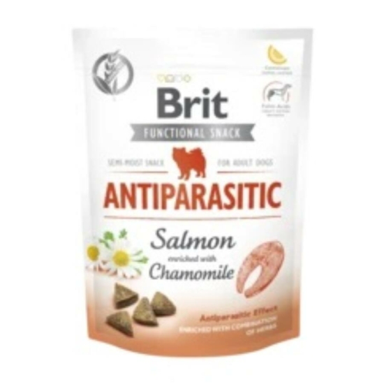 Brit Care Dog Functional Snack Antiparasitic Salmon jutalomfalat kutyáknak - 150g