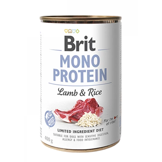BRIT Mono Protein Lamb and Rice Adult felnőtt kutyáknak, bárány - 400gr