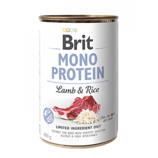 BRIT Mono Protein Lamb and Rice Adult felnőtt kutyáknak, bárány - 400gr