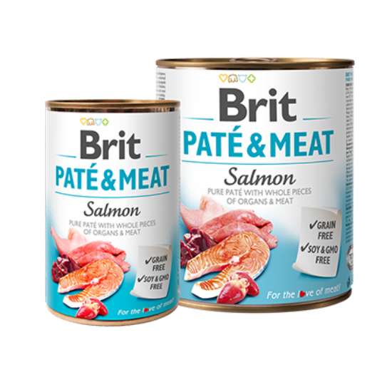 BRIT Paté &amp; Meat Salmon Adult felnőtt kutyáknak, lazac - 400gr