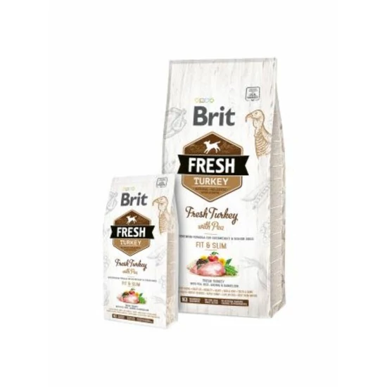Szuper prémium Turkey with Pea Adult Fit &amp; Slim felnőtt kutyának 12kg