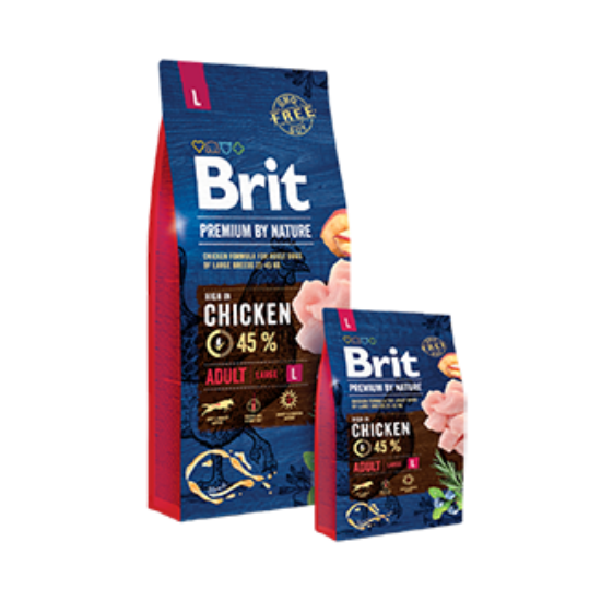 Teljes értékű Brit Premium nagytestű felnőtt kutyának csirke - 3kg
