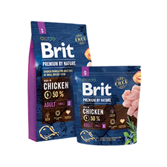 Teljes értékű prémium eledel Brit Premium kistestű fiatal kutyának 3kg