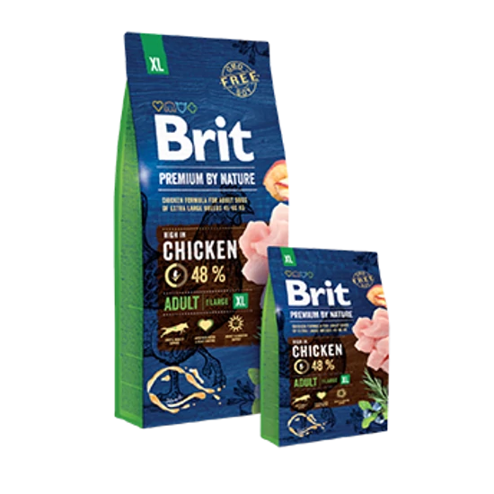 Teljes értékű BritPremium extra nagytestű felnőtt kutyának csirke 3kg