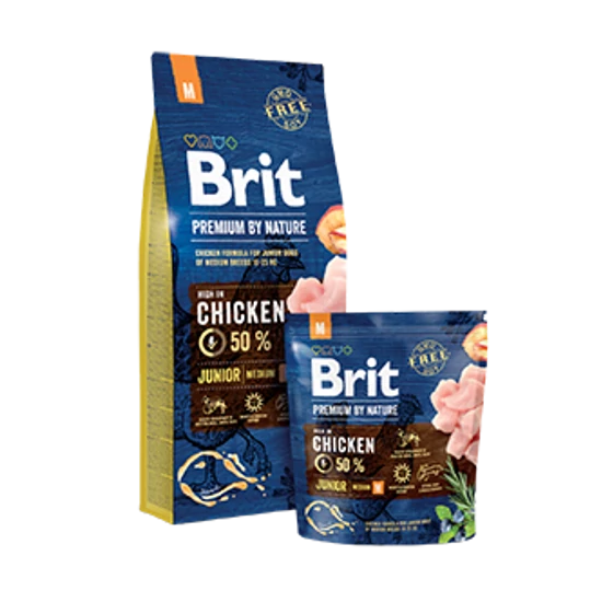 Teljes értékű Brit Premium nagytestű fiatal kutyának csirke - 3kg