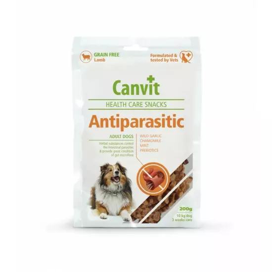 Canvit Health Snack Antiparasitic Adult Dog Lamb - bárány - 200g