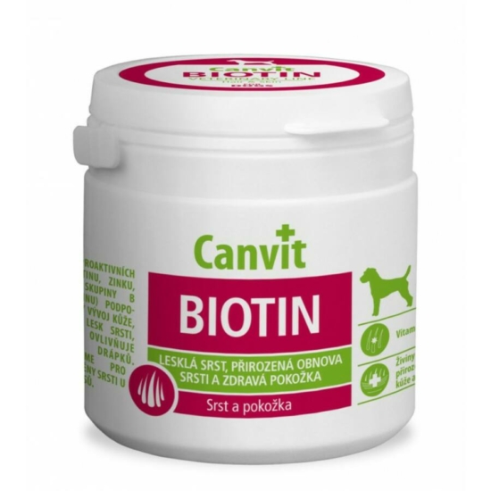 Canvit Biotin szőr- és bőrvédelem étrendkiegészítő 25kg alatti kutyáknak - 100gr