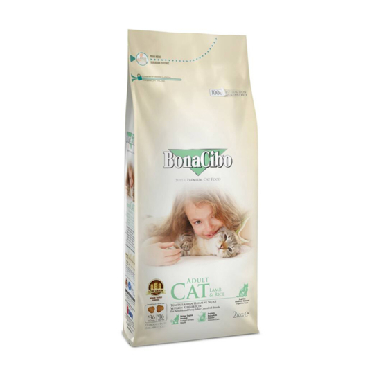 BonaCibo Adult Cat Lamb and Rice szuperprémium macskatáp - 5kg