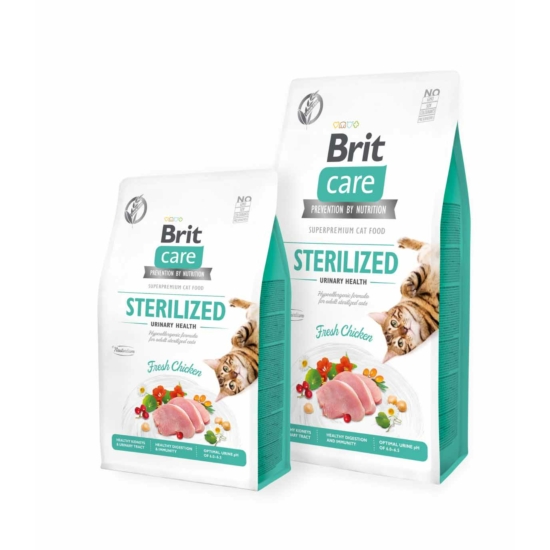 Brit Care Cat GrainFree Sterilised Urinary Health Hipoallergén csirke - 2kg