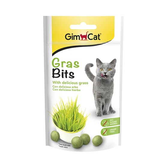 GimCat Gras Bits (zöld fű) tabletta macskáknak - 50g