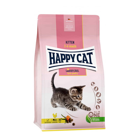 Happy Cat Kitten Land Geflügel kölyök száraz macskatáp - baromfi - 1.3kg