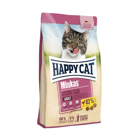 Happy Cat Minkas Sterilised Geflügel felnőtt száraz macskatáp - csirke - 1.5kg