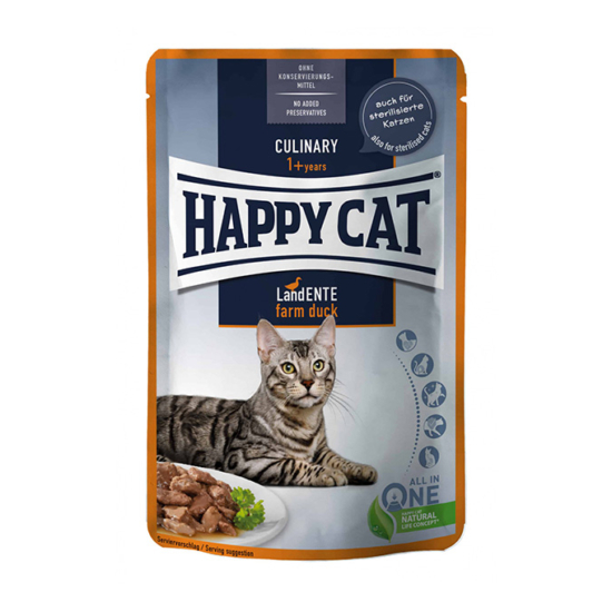 Happy Cat Pouch Culinary Land Ente felnőtt nedves macskatáp - 24x85g