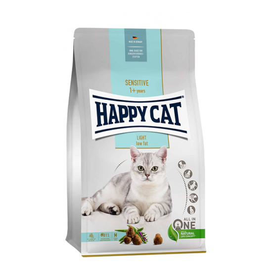 Happy Cat Sensitive Light felnőtt száraz macskatáp - baromfi - 1.3kg