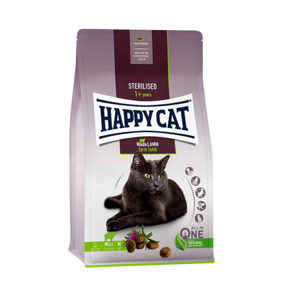 Happy Cat Sterilised Weide Lamm felnőtt száraz macskatáp - bárány - 10kg