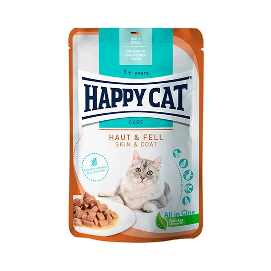 Happy Cat Pouch Sensitive Skin and Coat felnőtt nedves macskatáp - 20x85g