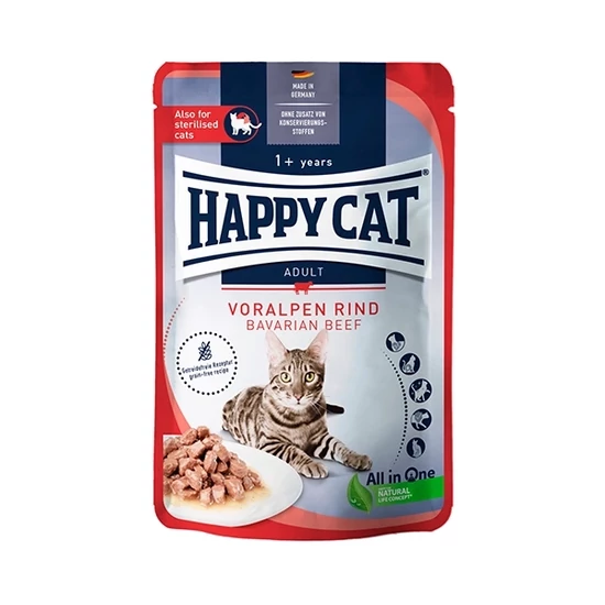 Happy Cat Pouch Culinary Voralpen Rind felnőtt nedves macskatáp - 20x85g