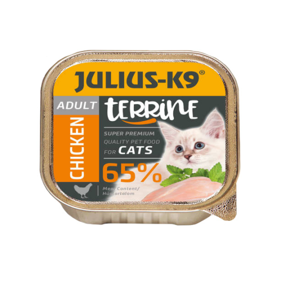 JULIUS-K9 Cat Terrine Adult Chicken szuperprémium nedveseledel - csirke - 100g