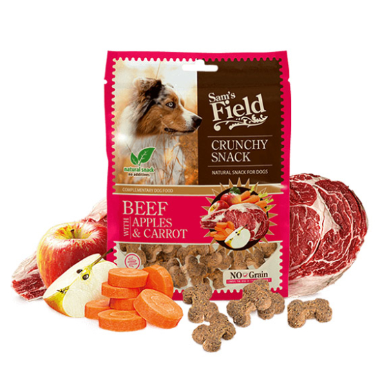 Sam's Field Dog Crunchy Snack Beef with apples and carrot - 200g