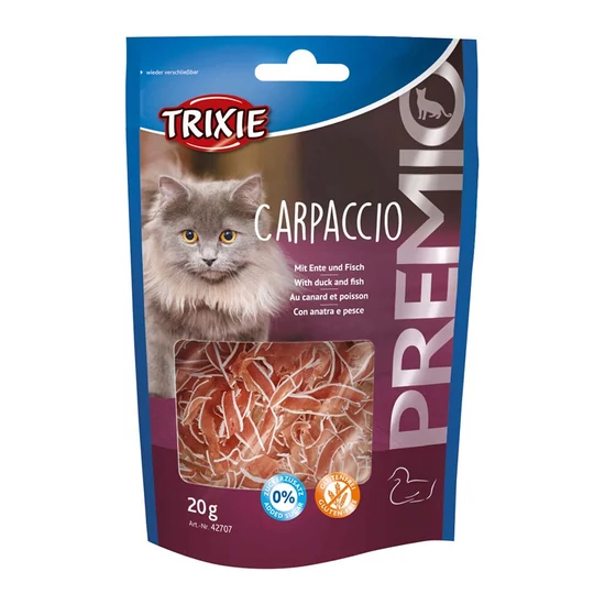 Trixie Premio Carpaccio jutalomfalat - kacsa, hal - 20g