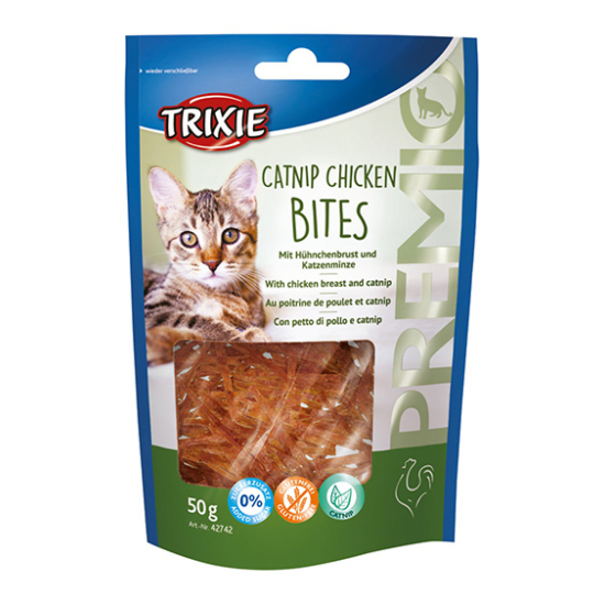 Trixie Premio Catnip Chicken Bits jutalomfalat - csirke, macskamenta - 50g