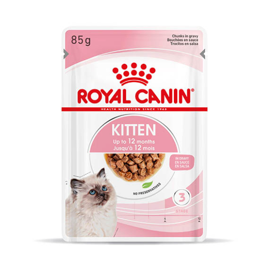 ROYAL CANIN Wet Kitten Sterilised Gravy - kölyök nedves macskatáp - 12x85g