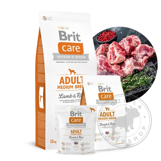 Brit Care Adult Medium Breed bárány és rizs - többféle kiszerelésben