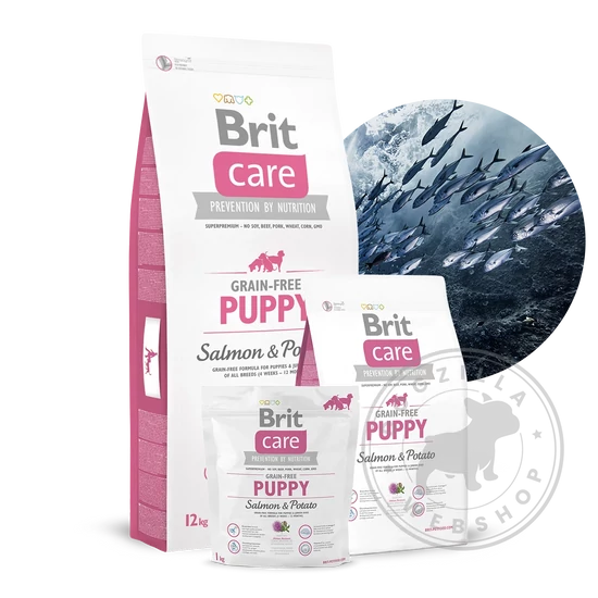 Brit Care GrainFree Puppy Salmon gabonamentes kutyatáp - többféle kiszerelésben